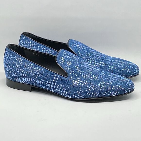 Versace Crystal Embellished Smocking Loafers size 44/us size 11 main image 12